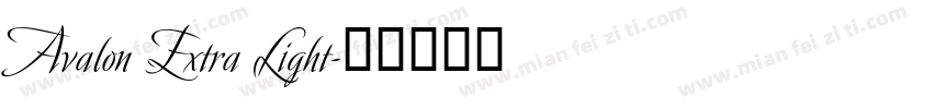Avalon Extra Light字体转换